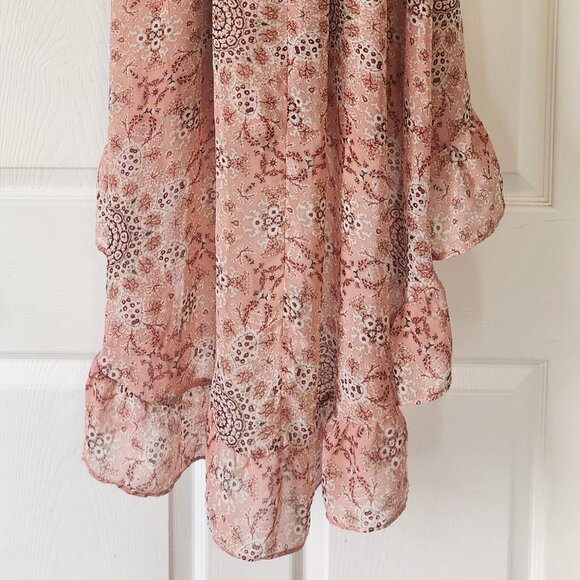 Brown Printed Summer Dress - Picture 4 of 10